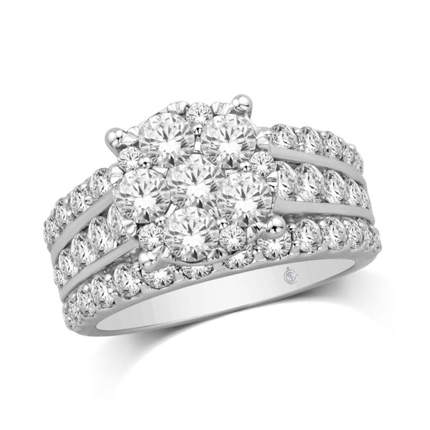 10K White Gold 1 Ct.Tw. Diamond Engagement Ring