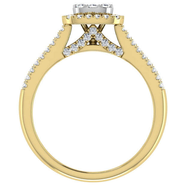 Diamond 7/8 Ct.Tw. Fashion Ring in 14K Yellow Gold
