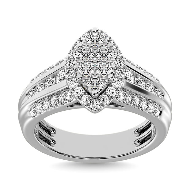 10K White Gold 1 Ct.Tw. Diamond Engagement Ring