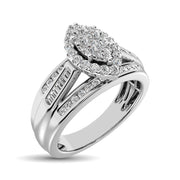 14K White Gold 1/2 Ct.Tw. Diamond Engagement Ring