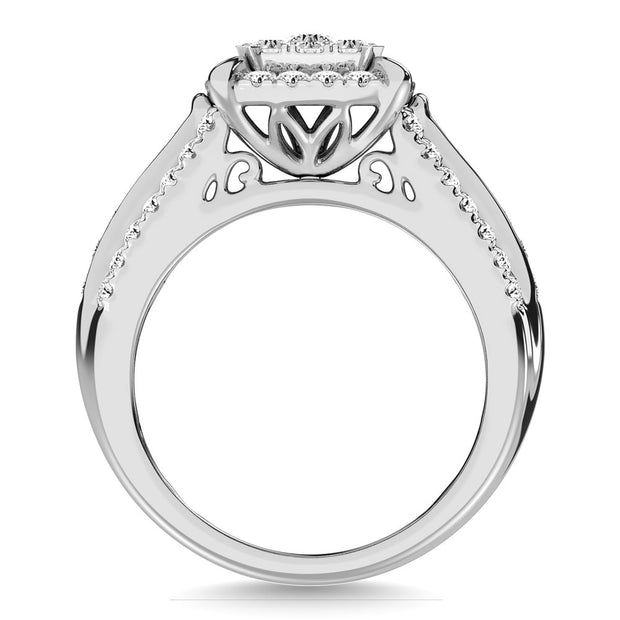 Diamond 1 Ct.Tw. Engagement Ring in 10K White Gold