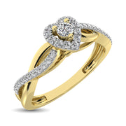 Diamond 1/5 Ct.Tw. Promise Ring in 10K Yellow Gold