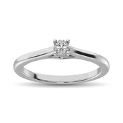 10K White Gold 1/20 Ct.Tw.Diamond Solitaire Engagement Ring