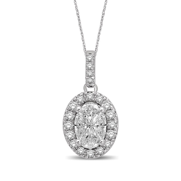 14K White Gold 2/5 Ct.Tw.Diamond Fashion Pendant