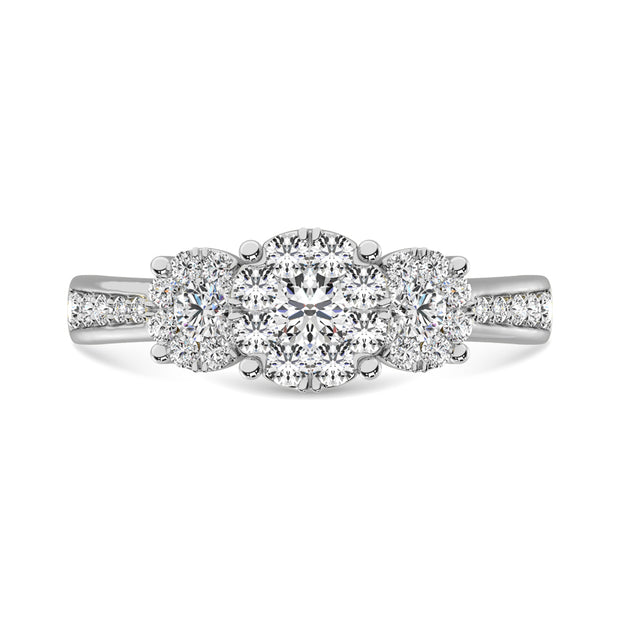 14K White Gold 2 Ct.Tw.Diamond Fashion Ring