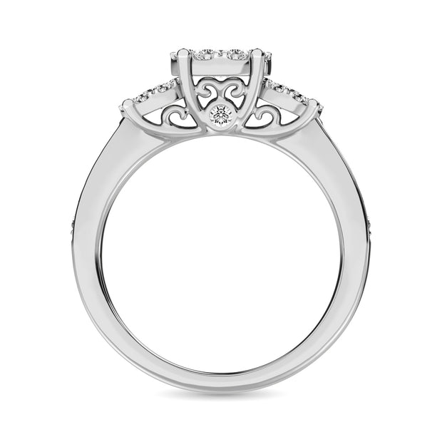 14K White Gold 2 Ct.Tw.Diamond Fashion Ring