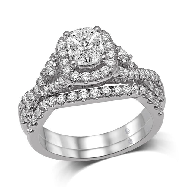 14K White Gold 1 1/2 Ct.Tw.Diamond Bridal Ring