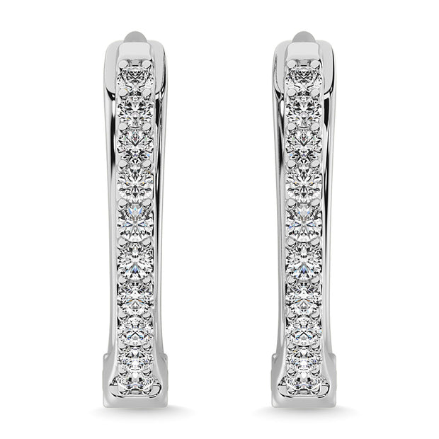 Diamond 1/5 Ct.Tw. Hoop Earrings in 10K White Gold