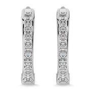 Diamond 1/3 Ct.Tw. Hoop Earrings in 10K White Gold