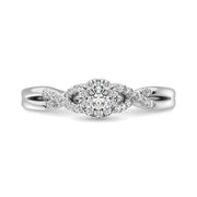 Diamond 1/4 ct tw Round Cut Engagement Ring  in 10K White Gold