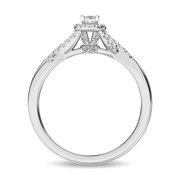 Diamond 1/4 ct tw Round Cut Engagement Ring  in 10K White Gold