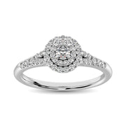 Diamond 1/3 ct tw Round-cut Engagement Ring in 10K White Gold