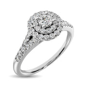 Diamond 1/3 ct tw Round-cut Engagement Ring in 10K White Gold