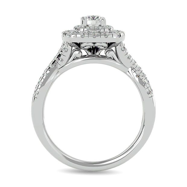 Diamond 1 ct tw Round-cut Engagement Ring in 14K White Gold