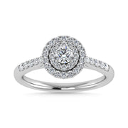 Diamond 1/2 Ct.Tw. Halo Engagement Ring in 10K White Gold