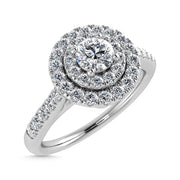 Diamond 1/2 Ct.Tw. Halo Engagement Ring in 10K White Gold