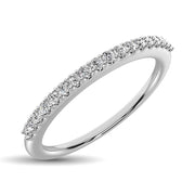 14K White Gold 1/10 ctw Diamond Wedding Band