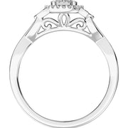 10K White Gold 1/6 Ct.Tw. Diamond Promise Ring
