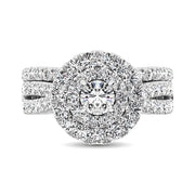 Diamond 2 Ct.Tw. Double Halo Bridal Ring in 10K White Gold