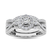 10K White Gold 3/4 Ctw Diamond Bridal Ring
