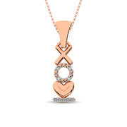 10K White Gold Diamond Accent Fashion Pendant
