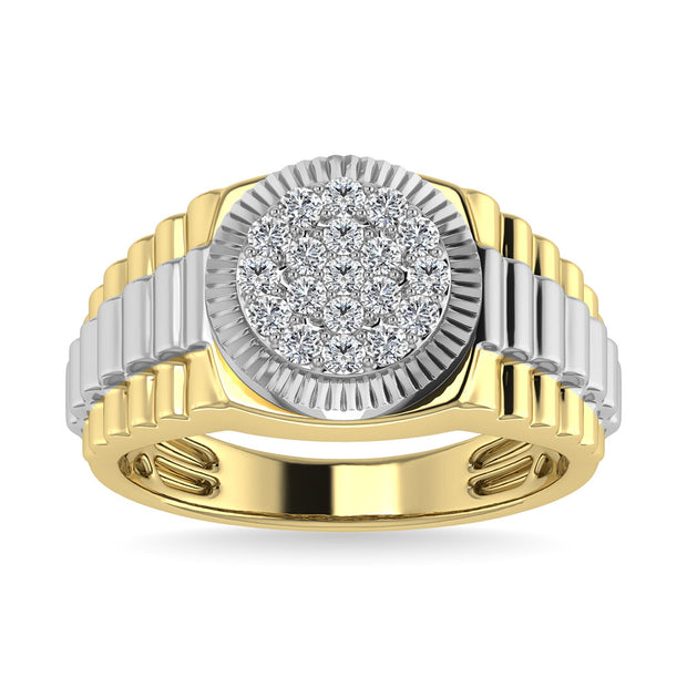Diamond 1/2.Tw. Mens Rolex Ring in 10K Two Tone Gold – Thompson Jewelers