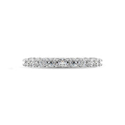 14K White Gold Diamond 5/8 Ct.Tw. 9 Stone Anniversary Band