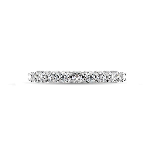 14K White Gold Diamond 5/8 Ct.Tw. 9 Stone Anniversary Band