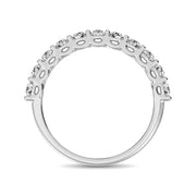 14K White Gold Diamond 5/8 Ct.Tw. 9 Stone Anniversary Band