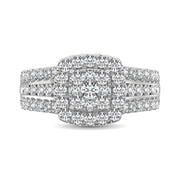 Diamond 1 1/2 Ct.Tw. Square Shape Engagement Ring in 10K White Gold