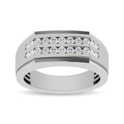 10K White Gold 1/2 Ct.Tw. Diamond Men's Ring