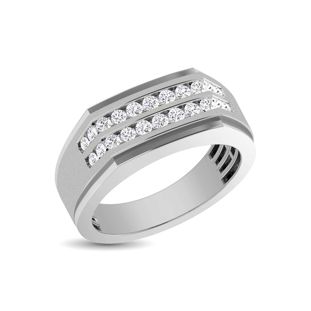 10K White Gold 1/2 Ct.Tw. Diamond Men's Ring