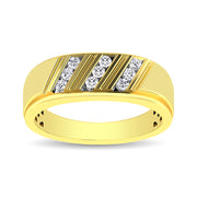 Diamond Mens fashion Ring 1/2 ct tw in 10K Yellow Gold