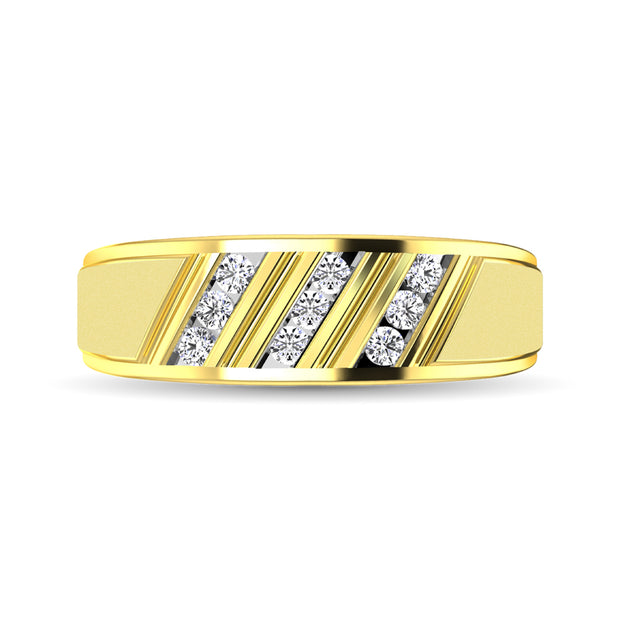 Diamond Mens fashion Ring 1/2 ct tw in 10K Yellow Gold