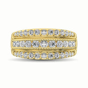 14K Yellow Gold 1 Ct.Tw. Diamond Fashion Ring