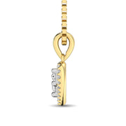 10K Yellow Gold 1/6 Ct.Tw. Diamond Heart Pendant