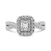 Diamond 7/8 Ct.Tw. Engagement Ring in 14K White Gold