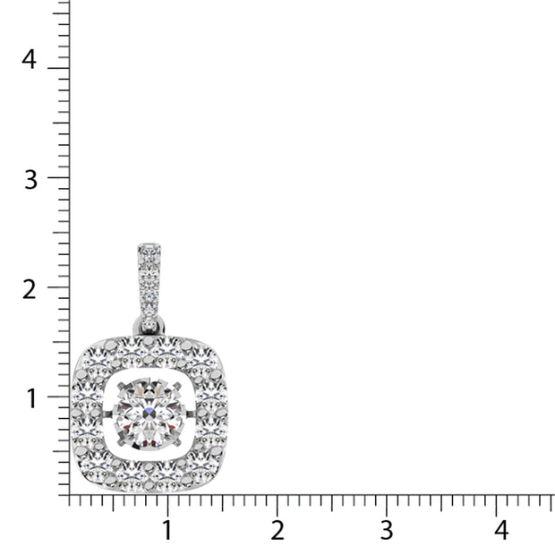 Diamond 2 Ct.Tw. Shimmering Pendant in 14K White Silver