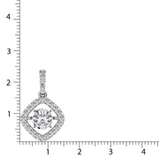 Diamond Shimmering Pendant 1 3/8 ct tw in 14K White Gold