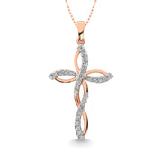 Diamond 1/5 Ct.Tw Twist cross Pendant