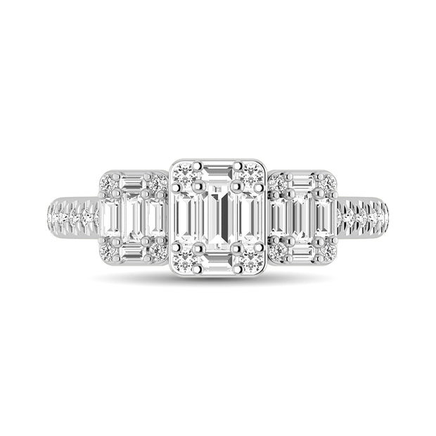 Diamond 3/4 Ct.Tw. Engagement Ring in 14K White Gold