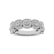 14K White Gold 5/8 Ct.Tw. Diamond Stackable Band