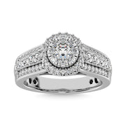 Diamond 1 Ct.Tw.. Engagement Ring in 14K White Gold
