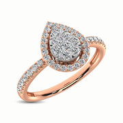 14K Rose Gold 2/5 Ct.Tw. Diamond Fashion Ring