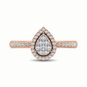 14K Rose Gold 2/5 Ct.Tw. Diamond Fashion Ring