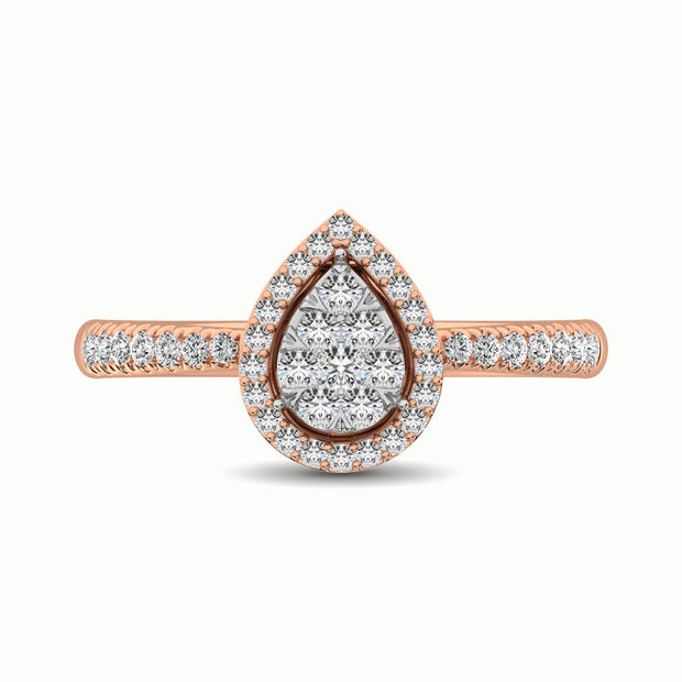 14K Rose Gold 2/5 Ct.Tw. Diamond Fashion Ring