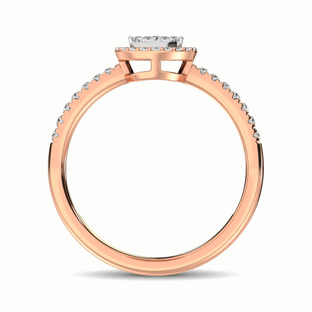 14K Rose Gold 2/5 Ct.Tw. Diamond Fashion Ring