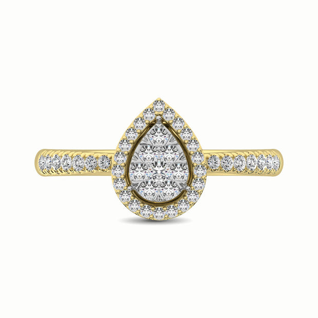 14K Yellow Gold 2/5 Ct.Tw. Diamond Fashion Ring