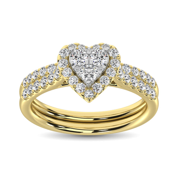 Diamond 1 Ct.Tw. Bridal Ring in 10K Yellow Gold