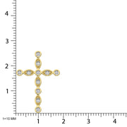 10K Yellow Gold 1/6 Ct.Tw. Diamond Cross Pendant